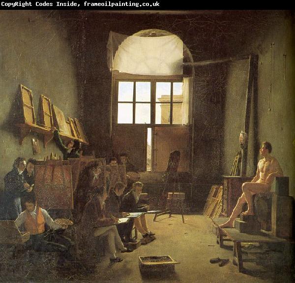 Leon-Matthieu Cochereau Interior of the Studio of David